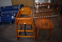 *Wooden Highchair and a Wooden Chair