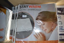 *Three Stay Warm Electric Single Underblanket 60x120cm