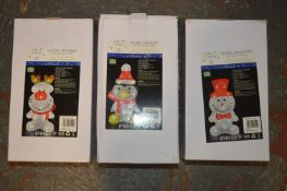 *Light Up Acrylic Penguin, Reindeer, and Snowman