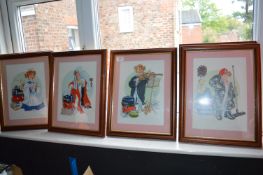 *Set of Four Framed Henry Advertising Cartoons