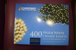 *Four Sets of 400 LED Warm White Chaser Lights