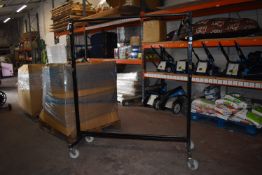 *Black Clothes Rail with Centre Adjustment