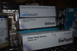 *Seven Boxes of Clear Vinyl and Other Disposable G