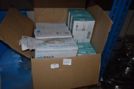 *Box of Assorted Disposable Vinyl Gloves