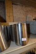 Three Stainless Steel Wine Cooler Containers