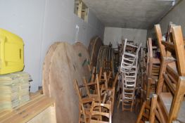 *~16 Banqueting Tabletops and 60+ Chairs (this lot is located at Trinity Hotel, Hedon Road, Hull,