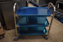 Stainless Steel Three Tier Trolley on Castors