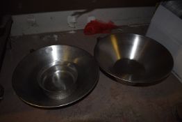 *Two Large Stainless Steel Colanders