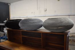 *Three Contemporary Style Lampshades