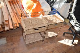 *Two Steel & Rope Bedside Tables (this lot is located at Trinity Hotel, Hedon Road, Hull, HU9 1NU)