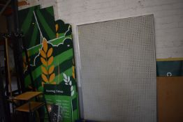 Green Display Sign and Two Peg Boards