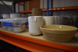 *Ten White Ceramic Dishes, Quantity of Ramekins an