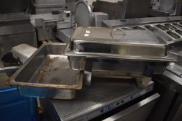 Stainless Steel Tray, and a Chaffing Dish