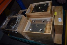 ~24 Bamboo & Stainless Steel Stands