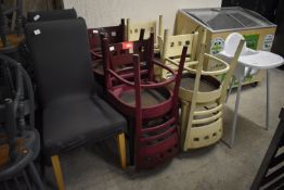 Ten Assorted Chairs and a Child's Highchair