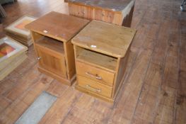 *Pine Bedside Cabinet with Two Drawers (this lot is located at Trinity Hotel, Hedon Road, Hull,