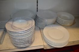 Quantity of White Pottery Plates and Dishes