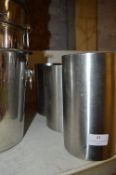 Three Stainless Steel Wine Cooler Containers