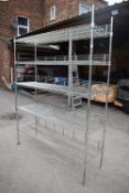 *Five Tier Adjustable Shelving with Backstops 1.5m