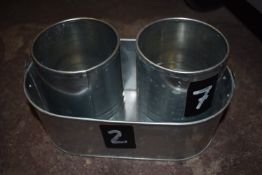 Quantity of Steel Cans and Buckets, plus Table Mar