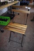 Steel & Wood Folding Chair