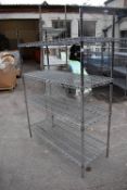 *Four Tier Adjustable Shelving 1.5m x 1.2m