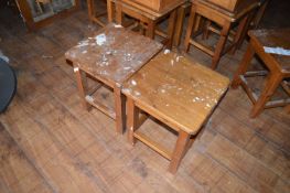 *Pair of Pine Stools (this lot is located at Trinity Hotel, Hedon Road, Hull, HU9 1NU)