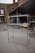 *Four Tier Adjustable Shelving 1.5m x 1.2m
