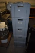 *Five Stackable Plastic Crates