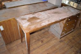 *6ft Pine Dressing Table with Four Drawers (this lot is located at Trinity Hotel, Hedon Road,