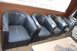 *Four Black Leather Bucket Seats (this lot is located at Trinity Hotel, Hedon Road, Hull, HU9 1NU)