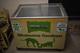 Glass Topped Sliding Lid Freezer