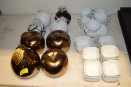 *Quantity Coffee Cups and Saucers, Small Dishes, a