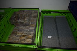 Decorative Boxes and Slate Serving Platters (crate