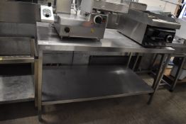 Stainless Preparation Table with Understand 1.5m l