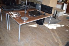 *Two 6ft Desk with Darkwood Effect Tops and Grey Legs (this lot is located at Trinity Hotel, Hedon