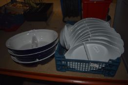 *Three Pyrex Split Dishes and Ten White Split Dish