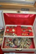 Jewellery Box with Vintage Costume Jewellery