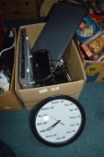 Electrical Items; DVD Player, Food Warmer, Clocks,