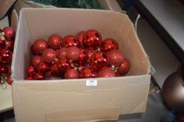 *Four Red Christmas Bauble Garlands