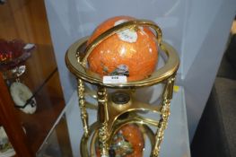 Brass and Marble Effect Terrestrial Globe