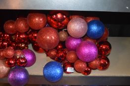 *Two Multicoloured Christmas Bauble Garlands