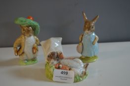 Three Royal Albert Beatrix Potter Figures - Benjam