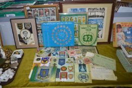 Framed and Mounted Football Memorabilia