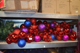 *Four Multicoloured Christmas Bauble Garlands