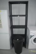 *Five Height Black Plastic Shelf Unit plus Curver