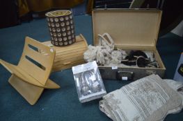 Household Goods; Bread Bin, Lamp Shades, Curtain T