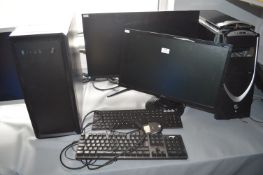 *Two Computers with Monitors, and Keyboards