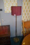 *Standard Lamp with Burgundy Shade