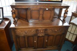 1930's Oak Court Cupboard